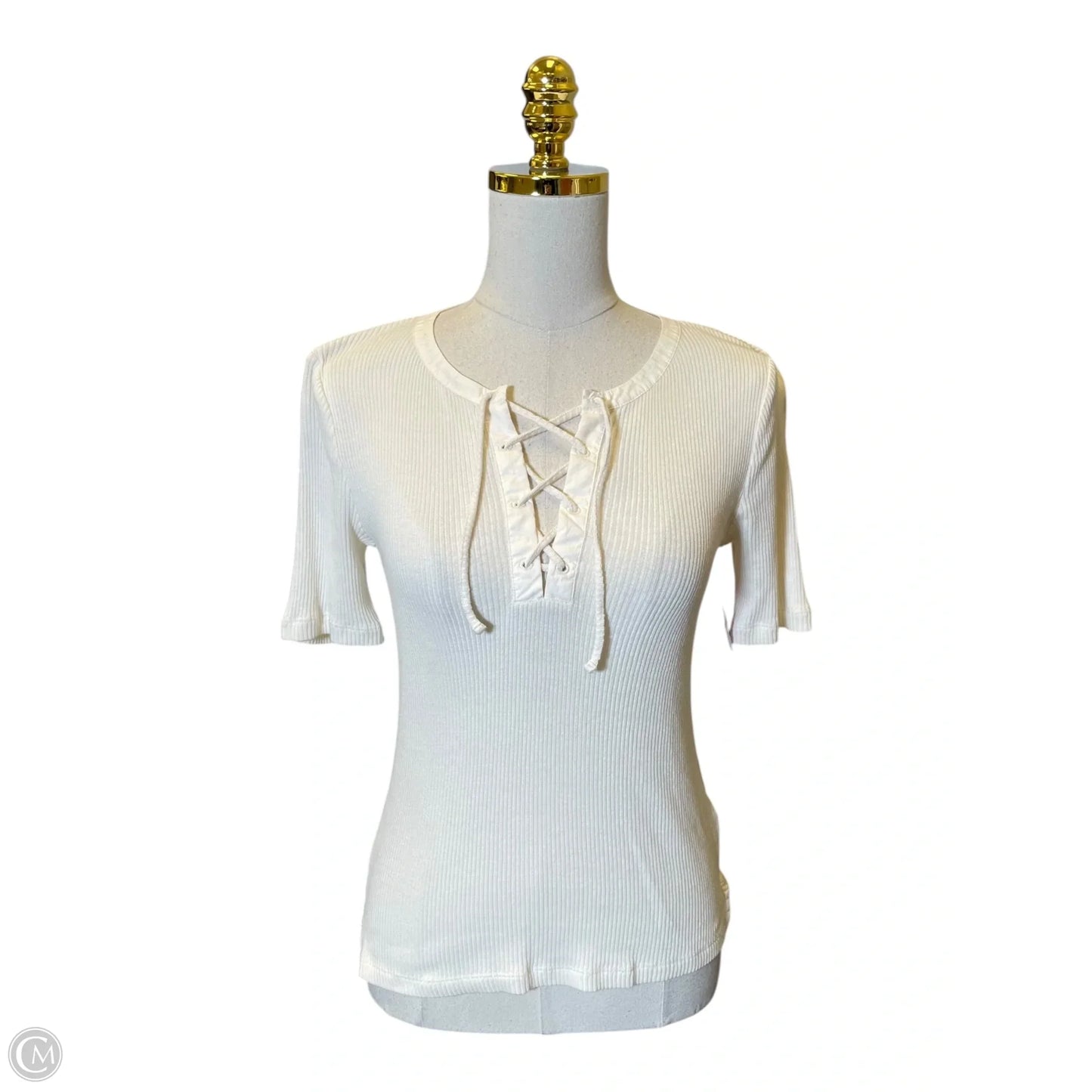 Top Short Sleeve By Madewell In Cream, Size: M