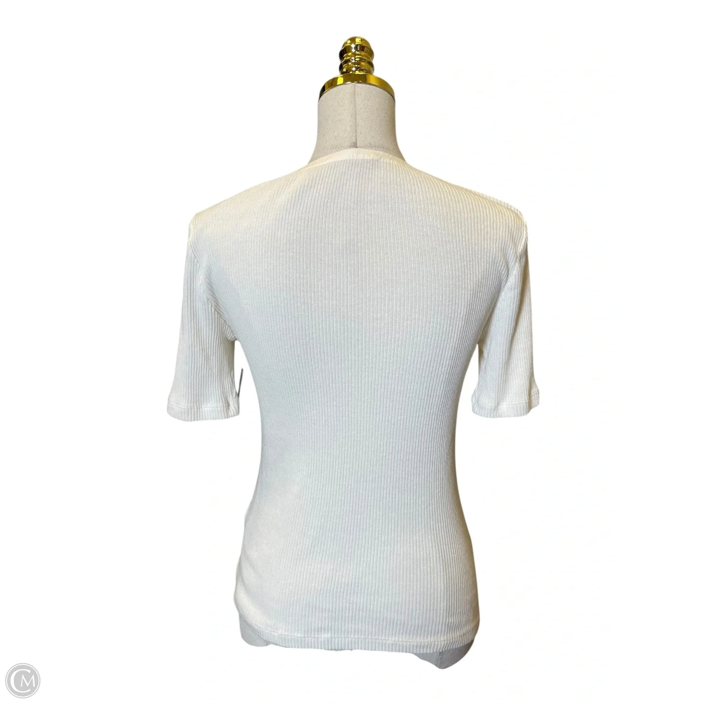 Top Short Sleeve By Madewell In Cream, Size: M