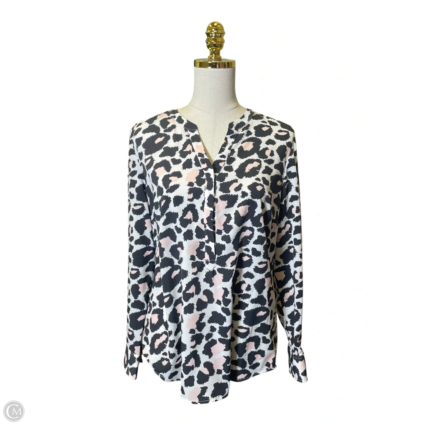 Top Long Sleeve By Talbots In Animal Print, Size: M
