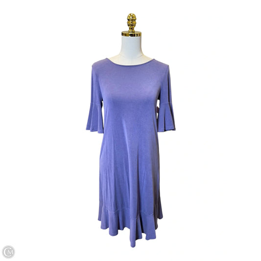 Dress Casual Midi By Anthropologie In Purple, Size: Xs