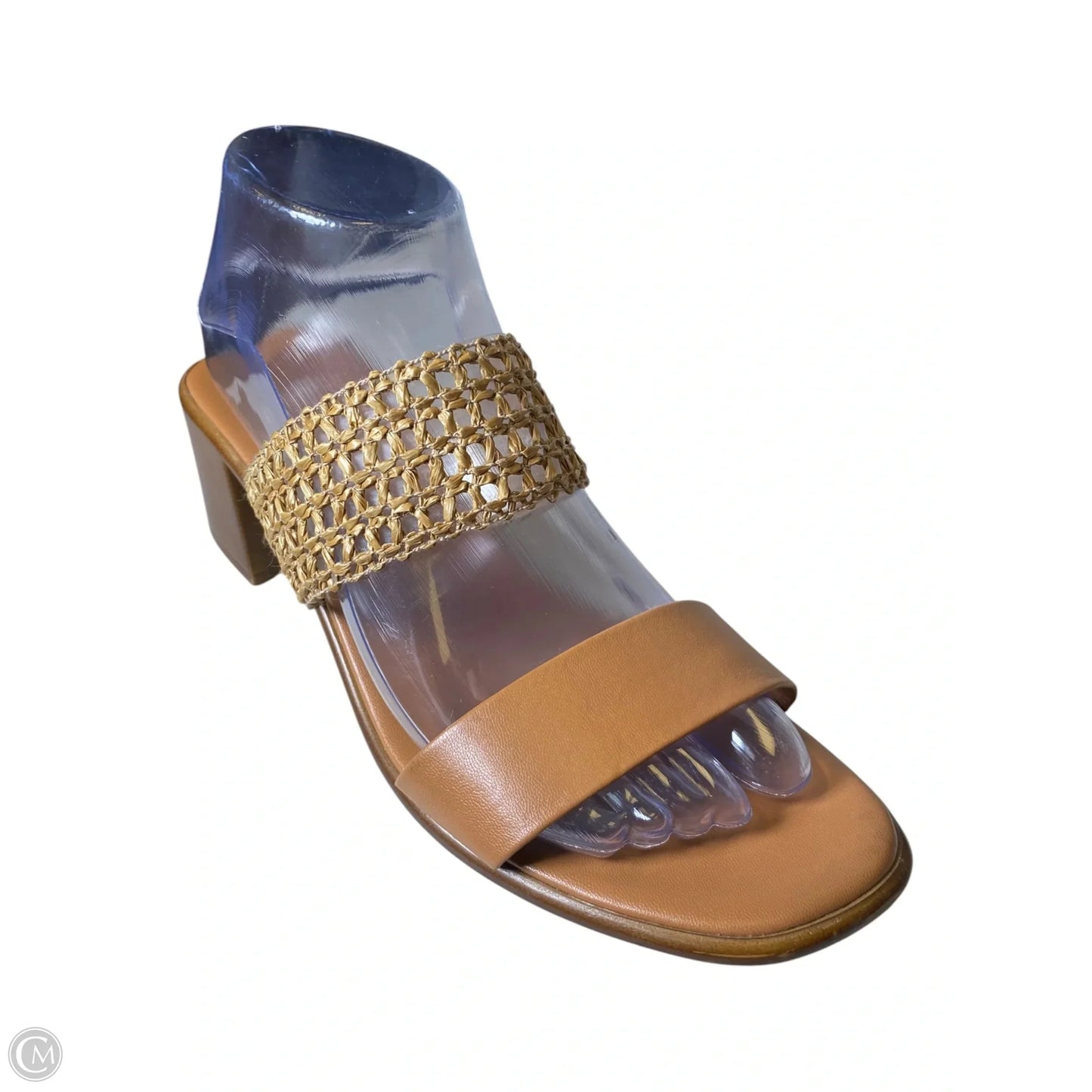 Shoes Heels Block By Toscanella In Brown & Tan, Size: 9.5