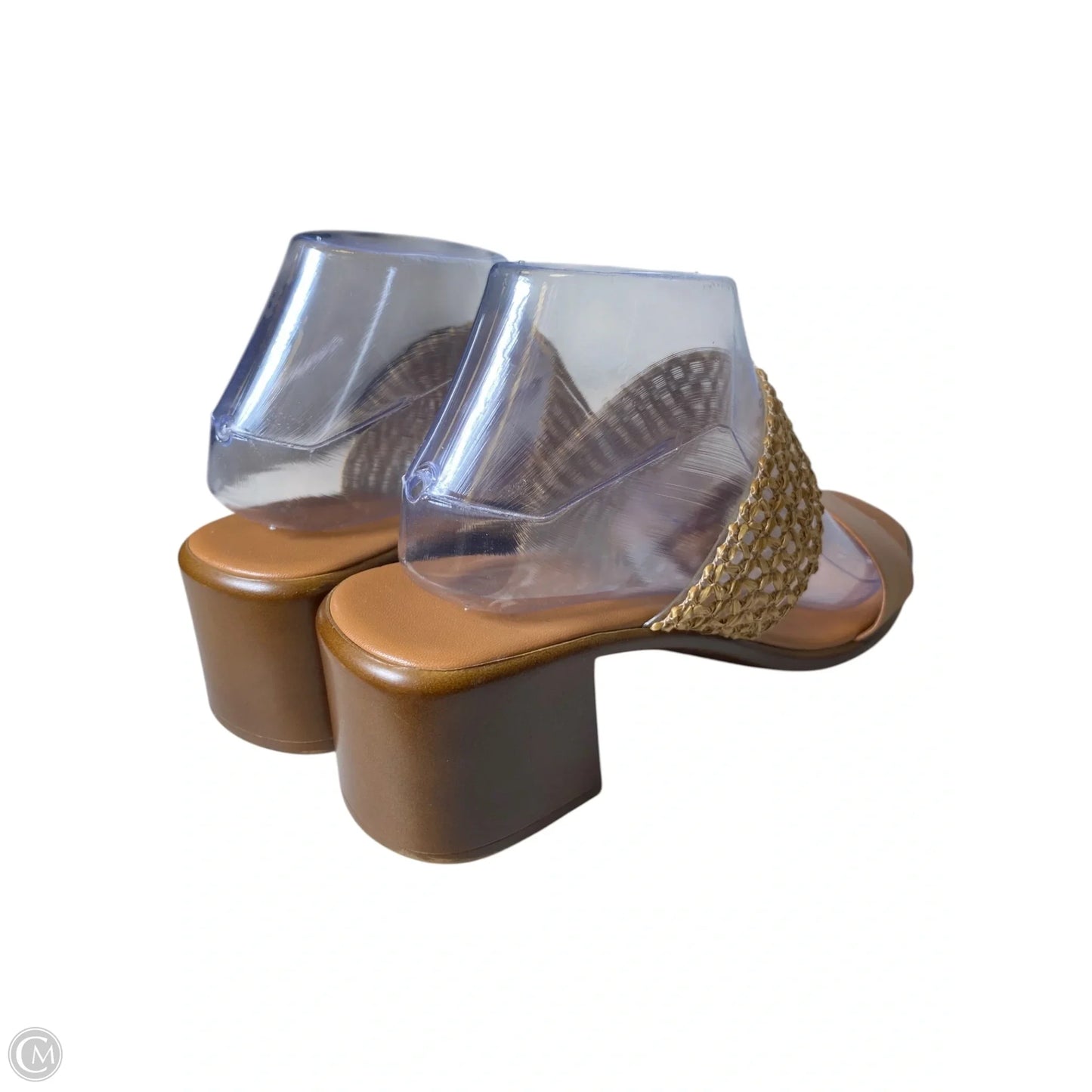 Shoes Heels Block By Toscanella In Brown & Tan, Size: 9.5