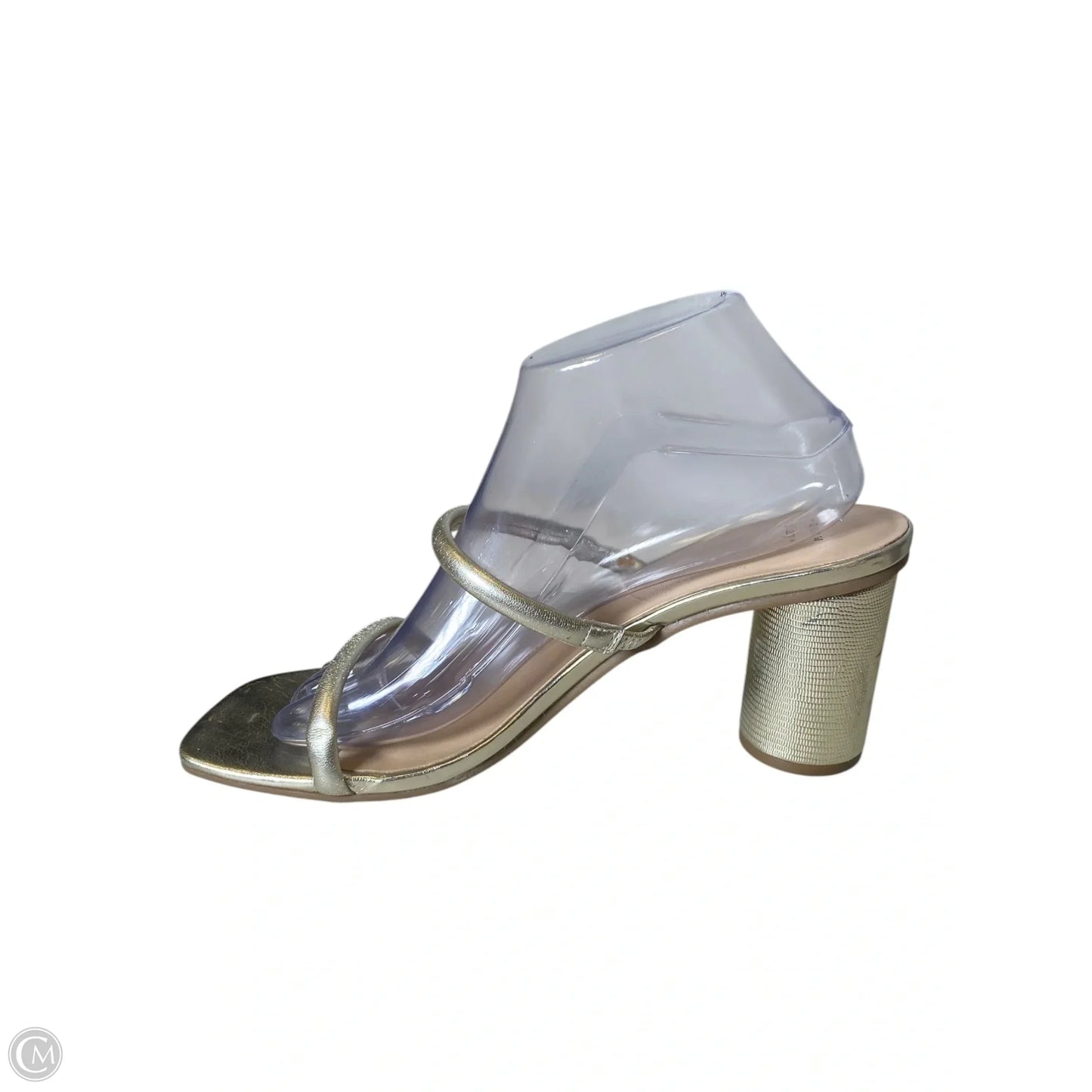 Shoes Heels Block By A New Day In Gold, Size: 9.5