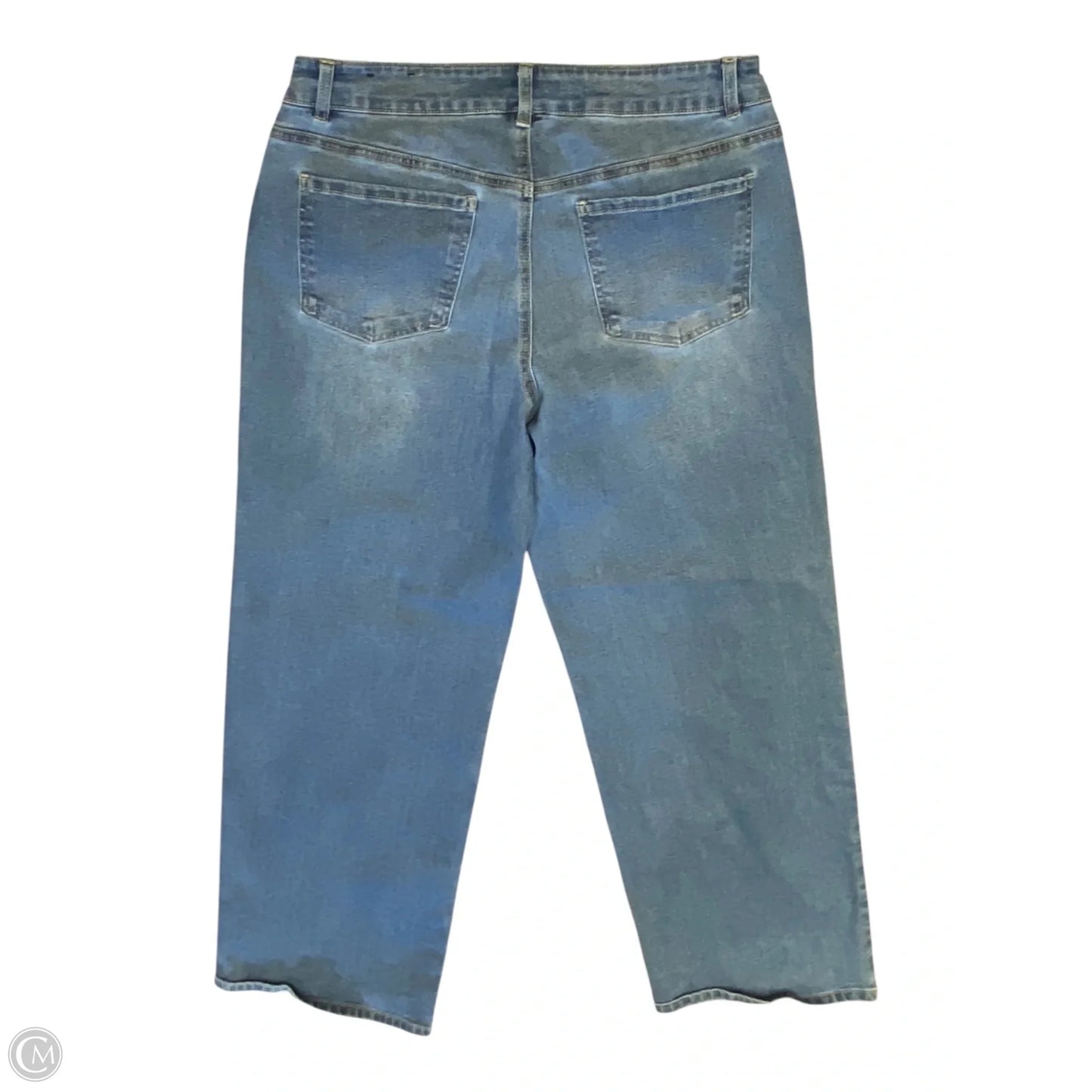 Jeans Wide Leg By D Jeans In Blue Denim, Size: 12