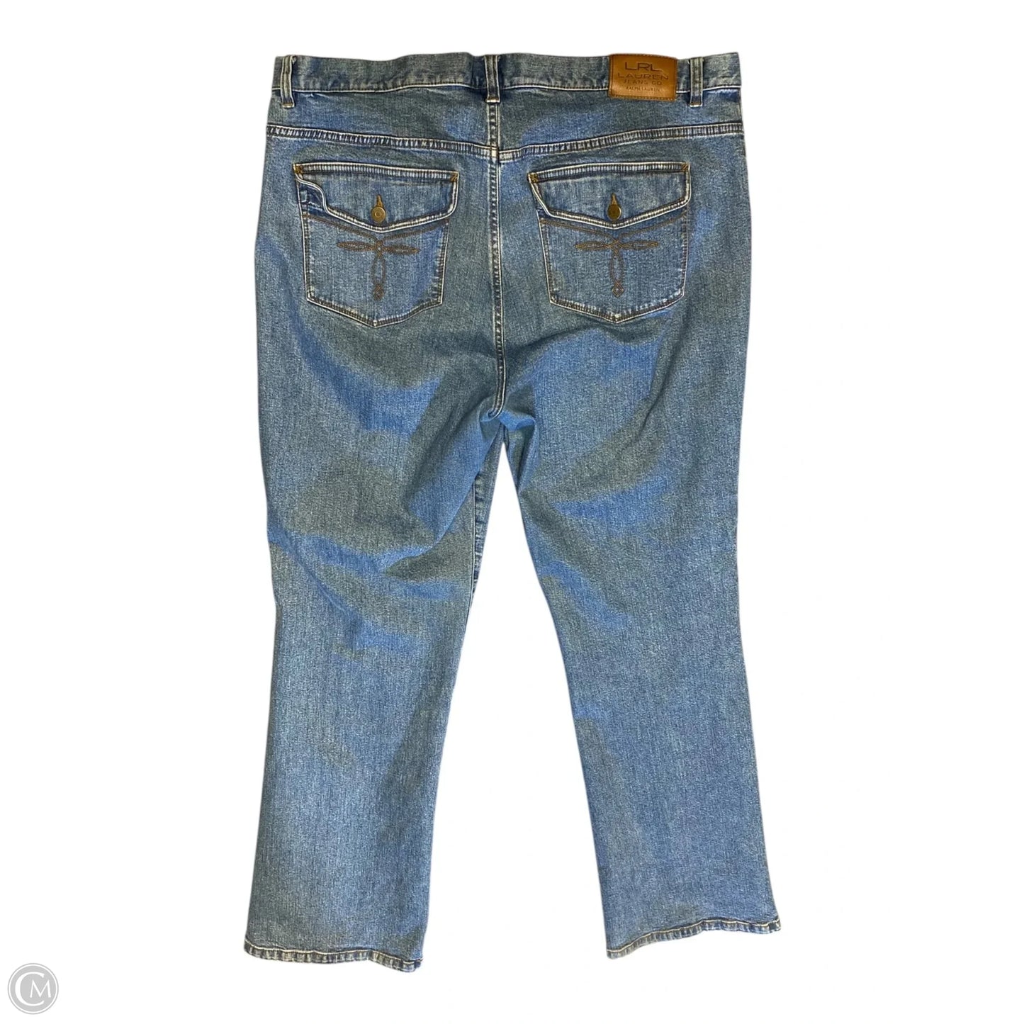 Jeans Straight By Lauren Jeans Co In Blue Denim, Size: 16