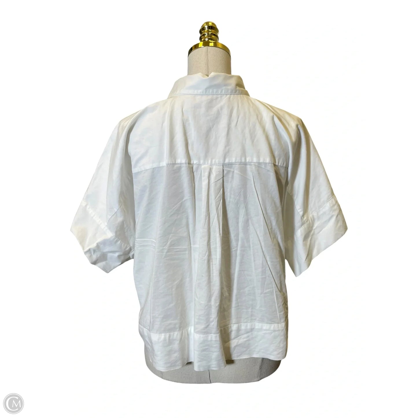 Top Short Sleeve By Loft In White, Size: L
