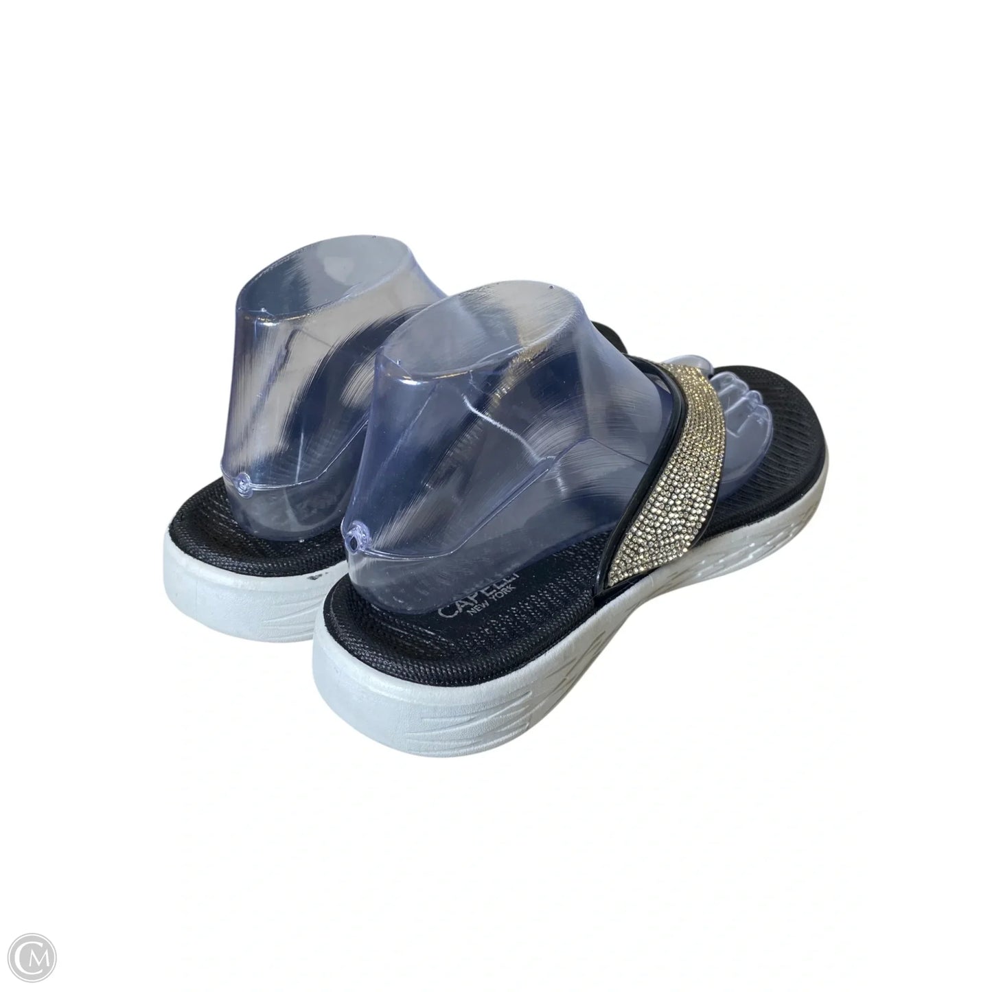 Sandals Flats By Capelli In Black & Silver, Size: 11