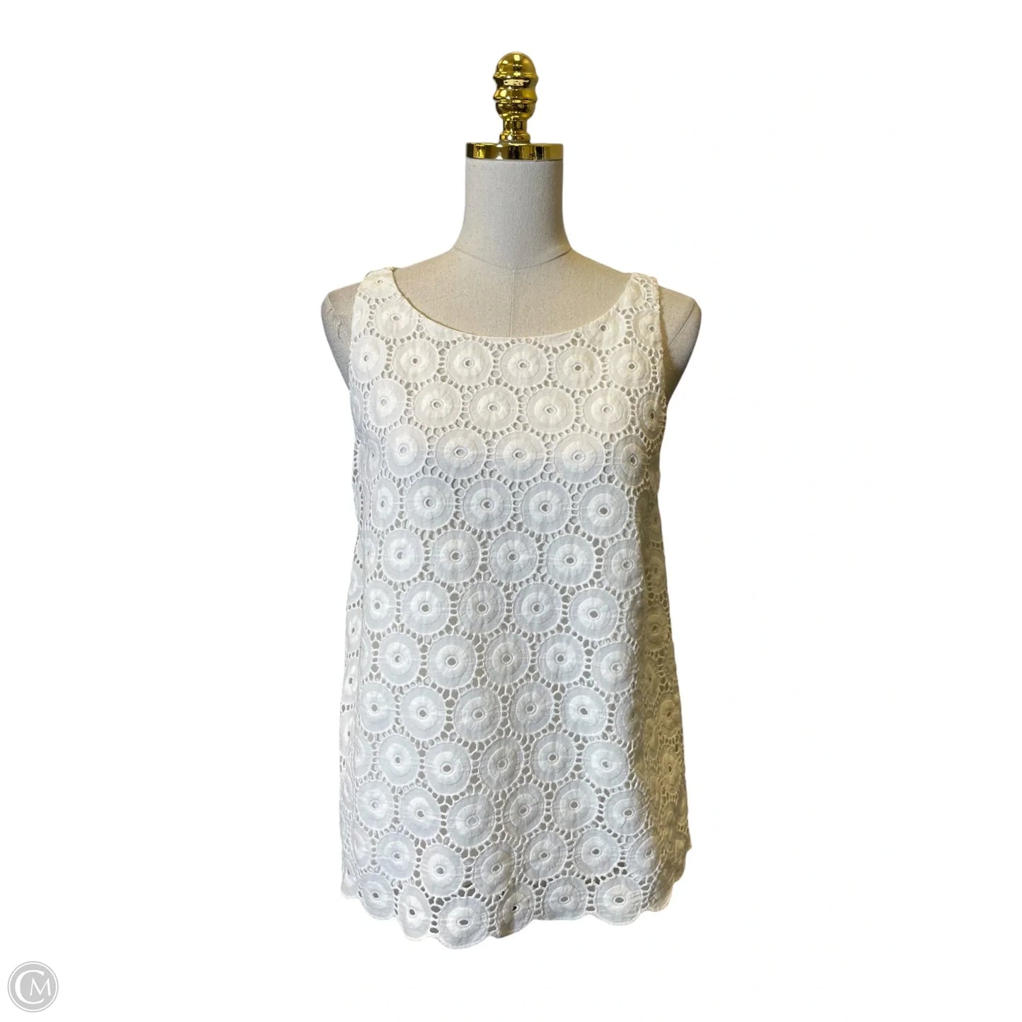 Top Sleeveless By Liz Claiborne In White, Size: M