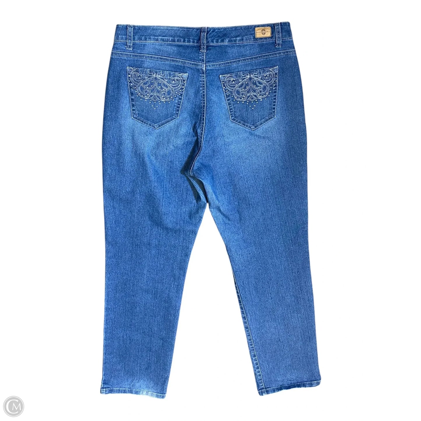 Jeans Straight By Bandolino In Blue Denim, Size: 10