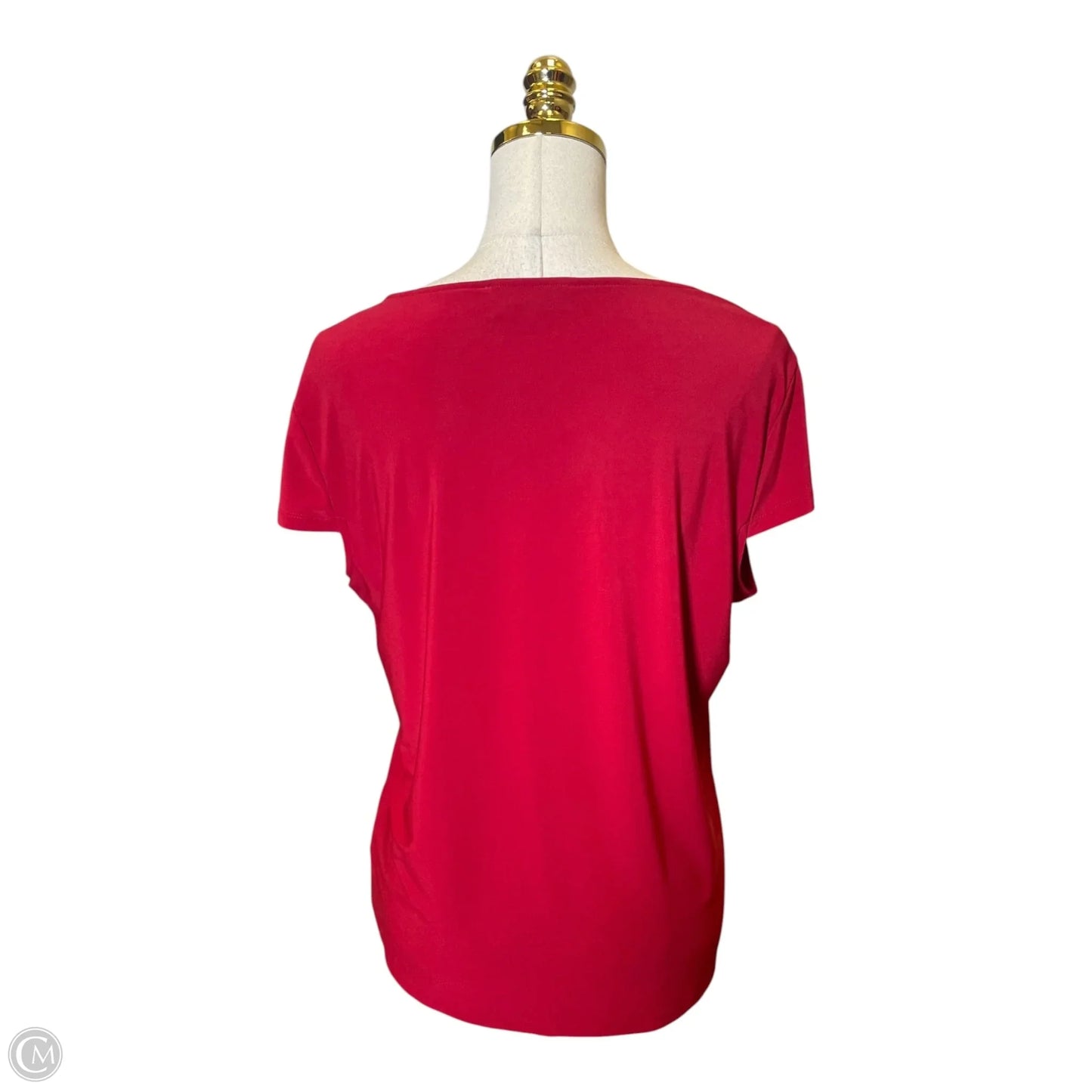 Top Short Sleeve By Black Label In Red, Size: L