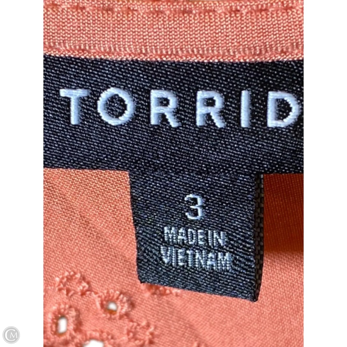 Blouse Short Sleeve By Torrid In Coral, Size: 3x