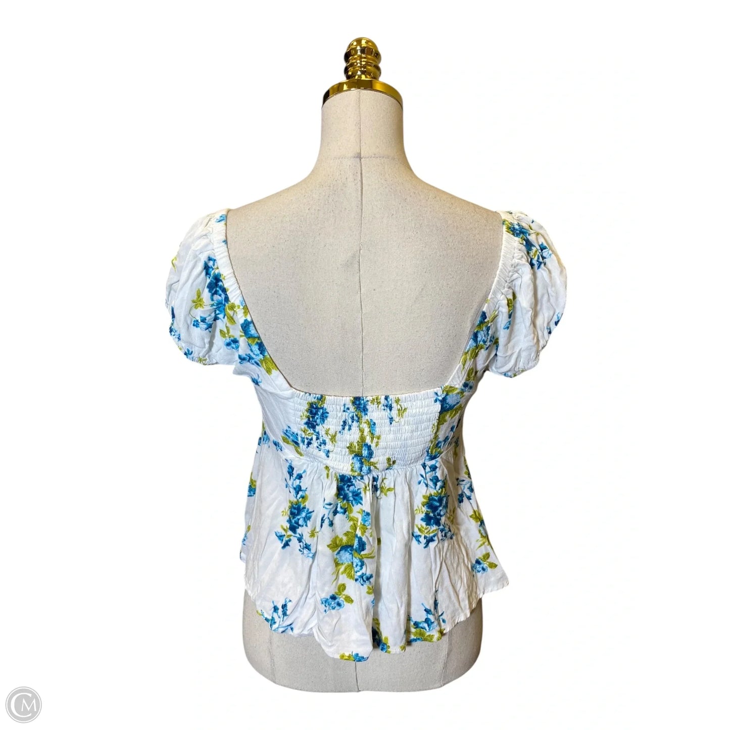 Blouse Short Sleeve By Free People In Floral Print, Size: M
