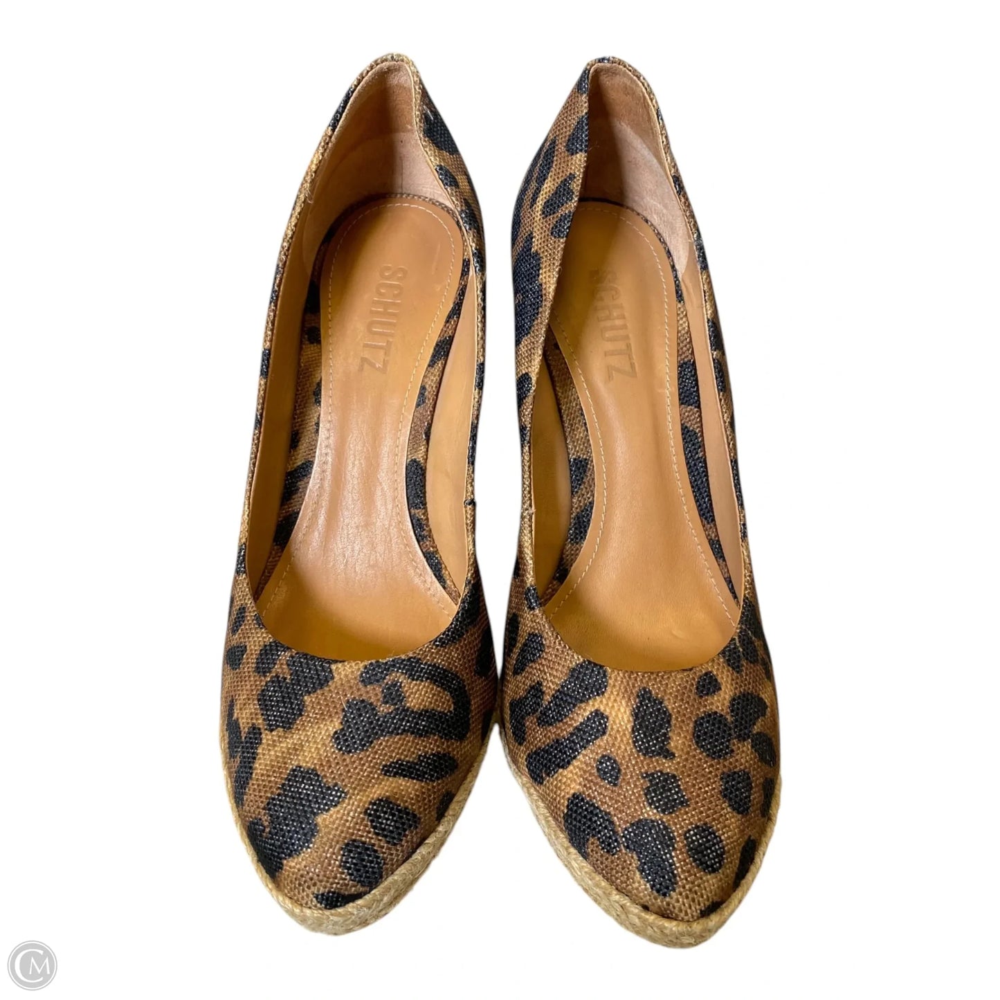 Shoes Heels Wedge By Schutz In Animal Print, Size: 8