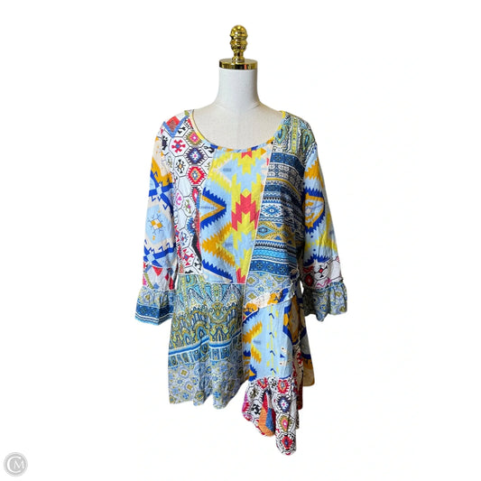 Top Long Sleeve By Calessa In Multi-colored, Size: 3x