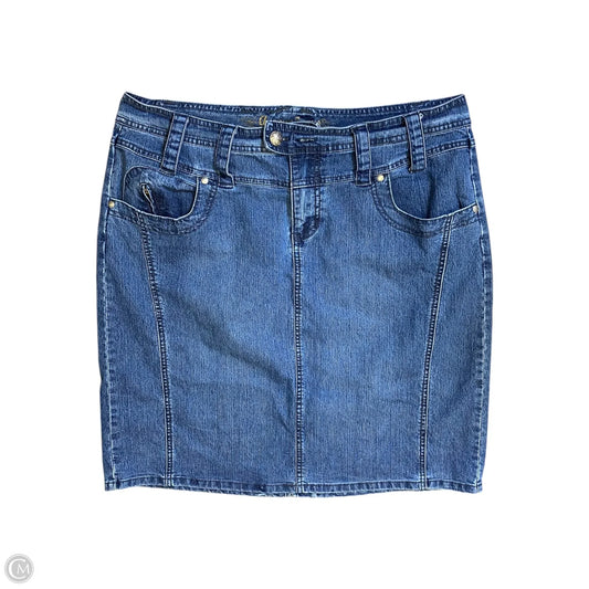 Skirt Midi By Clothes Mentor In Blue Denim, Size: 16
