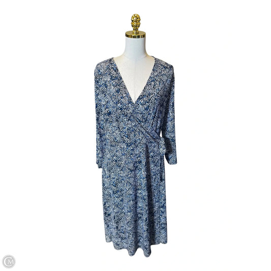 Dress Casual Midi By White House Black Market In Multi-colored, Size: L