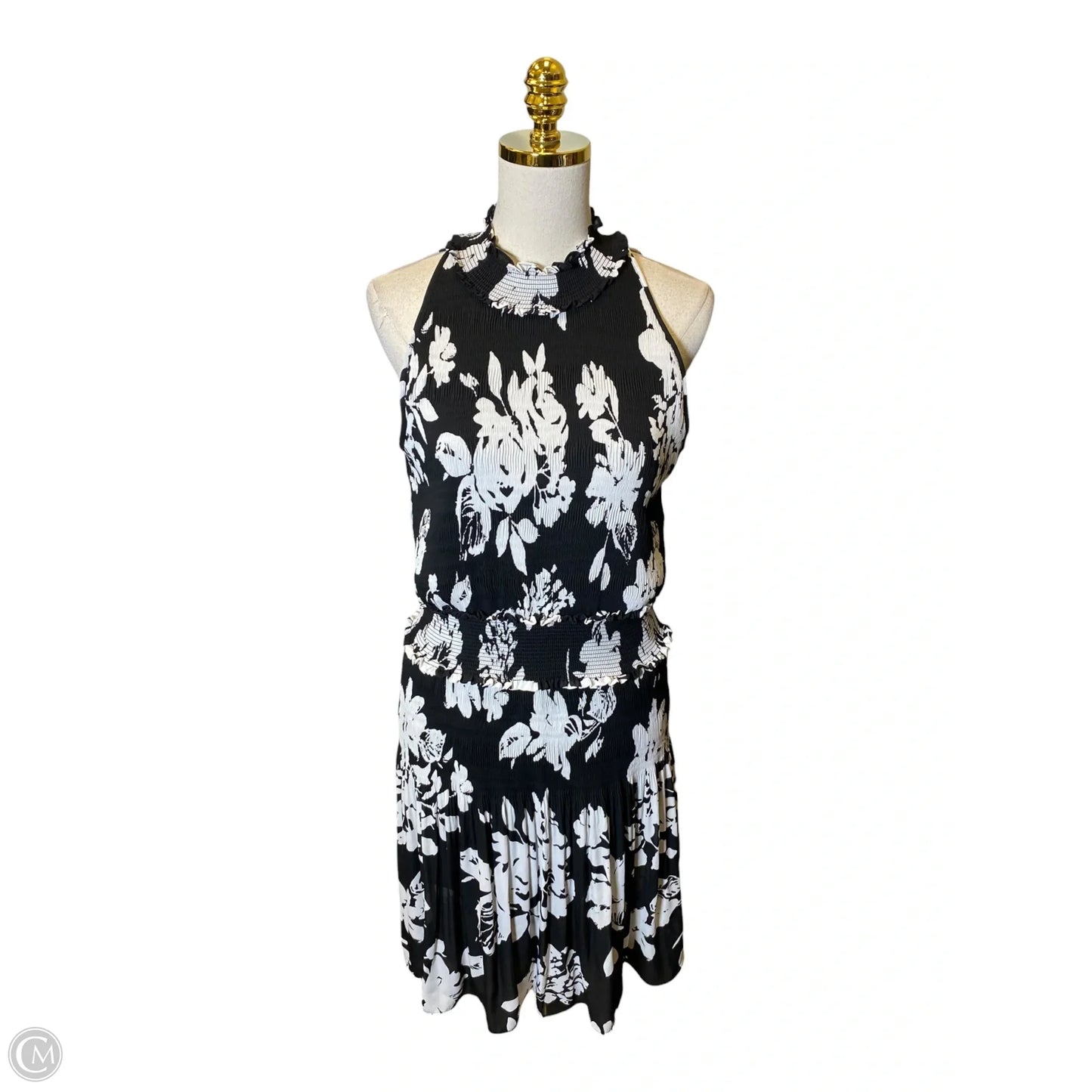 Dress Casual Midi By Clothes Mentor In Black & White, Size: M