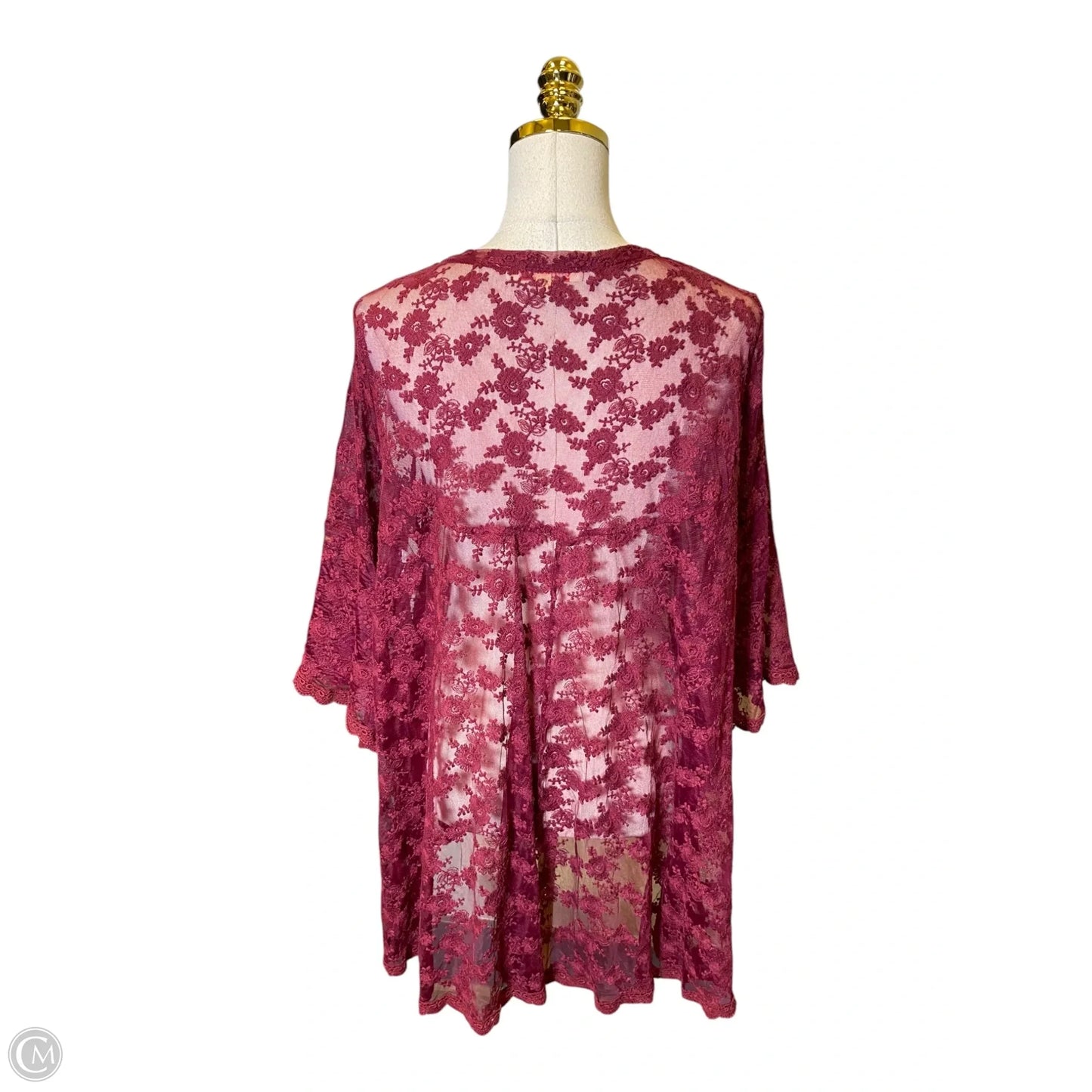 Kimono By Clothes Mentor In Maroon, Size: S