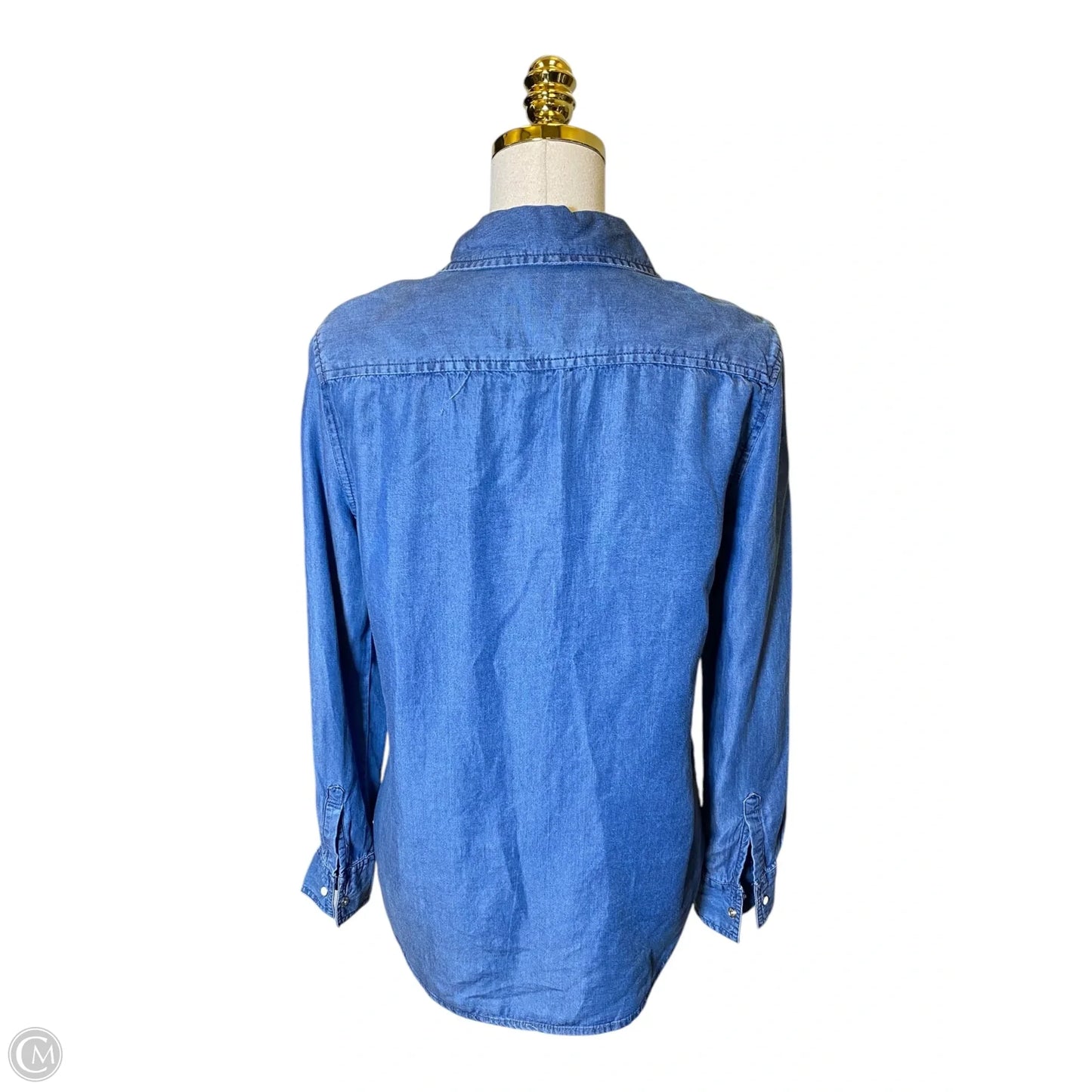 Top Long Sleeve By Lola River In Blue Denim, Size: Xs