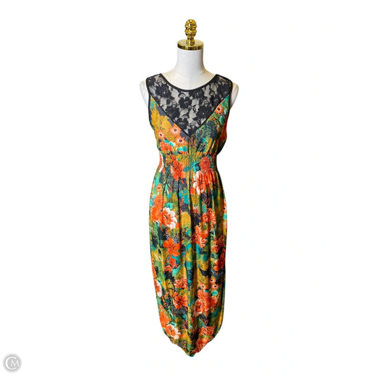 Dress Casual Midi By Clothes Mentor In Multi-colored, Size: L