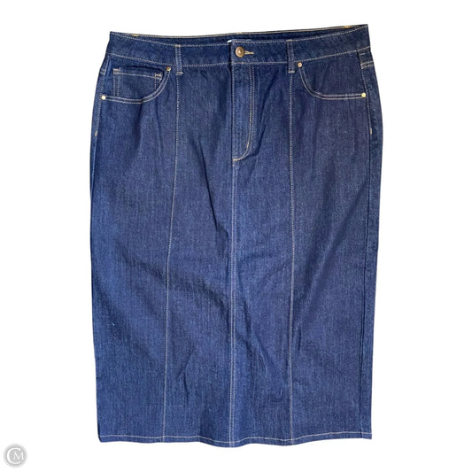 Skirt Maxi By Rachel Zoe In Blue Denim, Size: 16