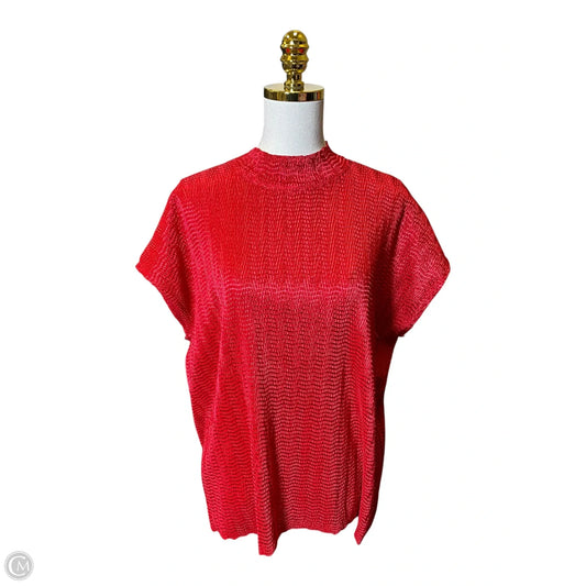 Top Short Sleeve By Tanjay In Red, Size: L