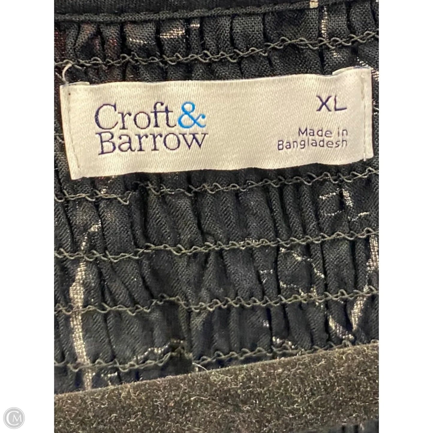 Dress Casual Midi By Croft And Barrow In Black & White, Size: Xl