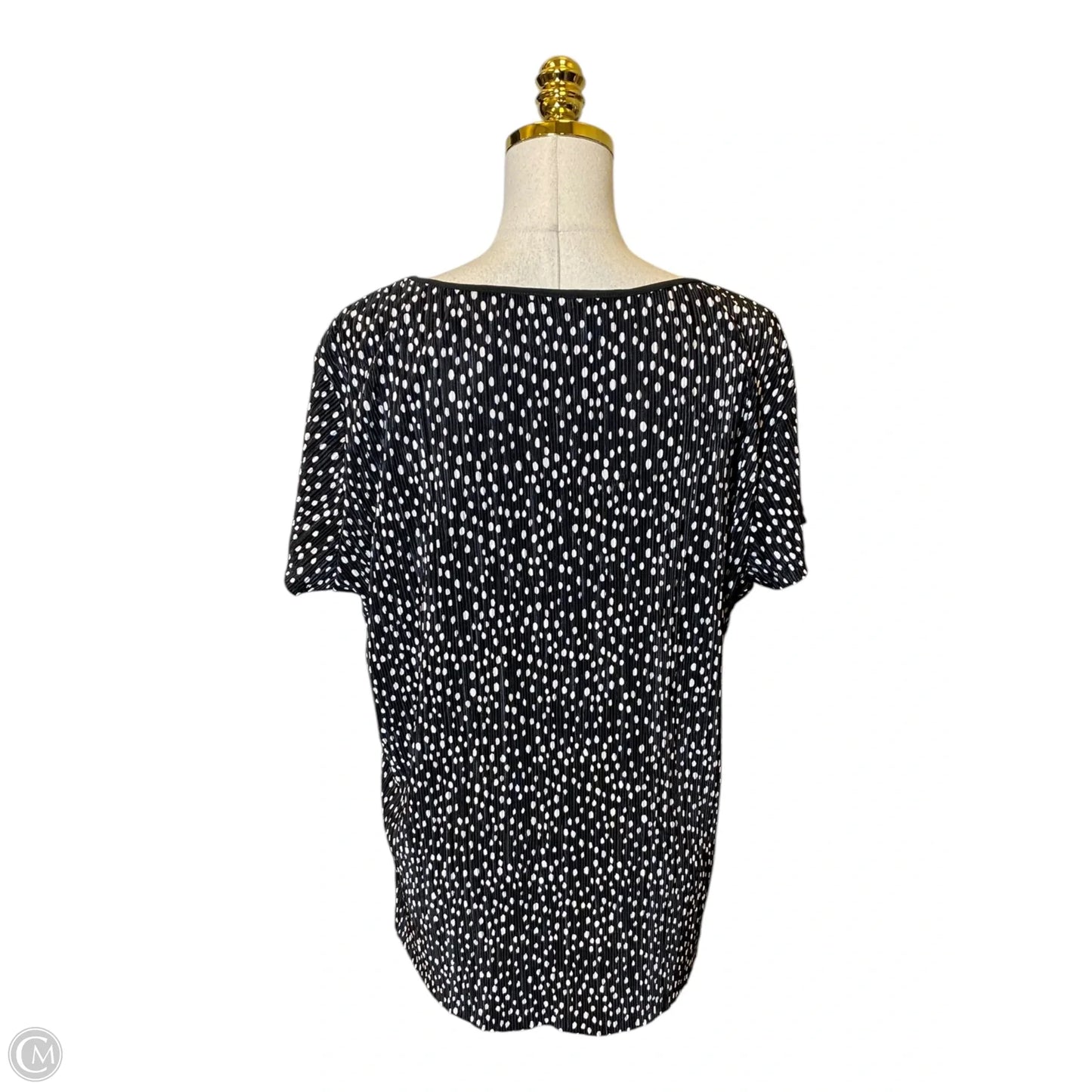 Top Short Sleeve By Chicos In Black & White, Size: Xl