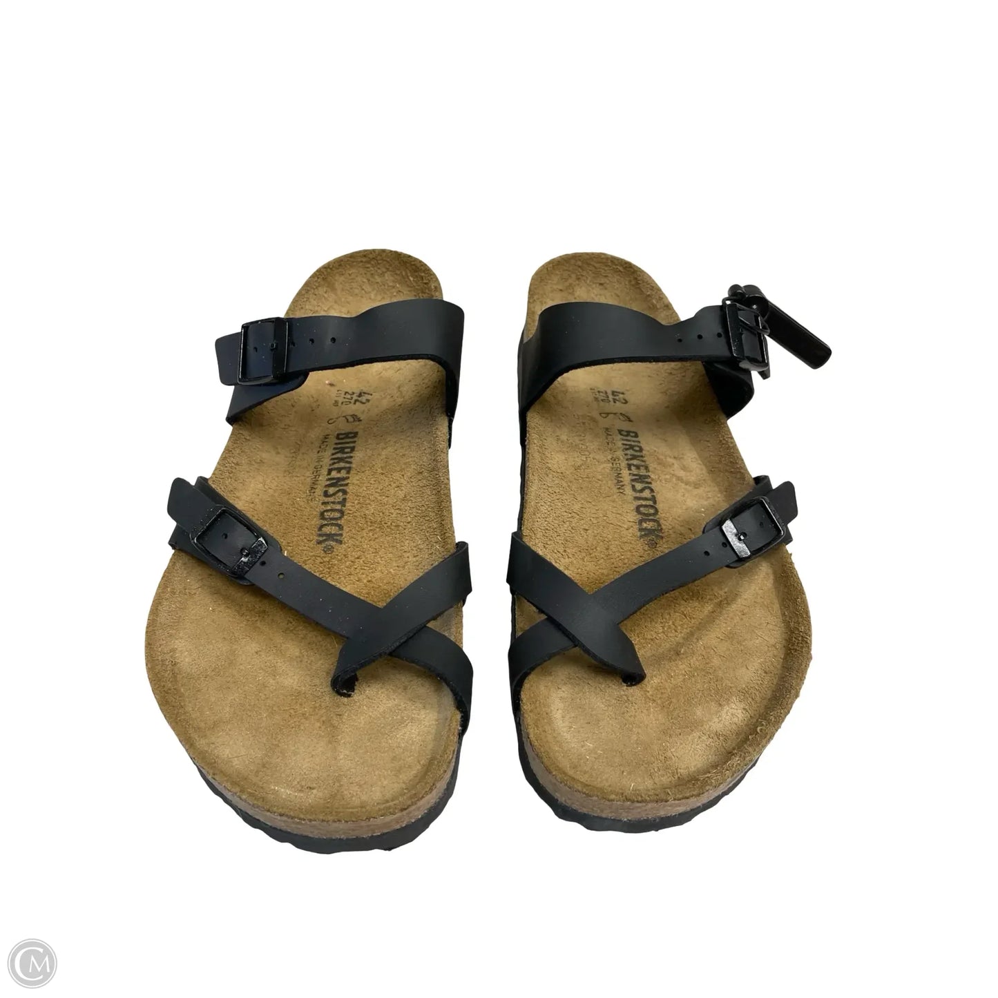Sandals Flats By Birkenstock In Black, Size: 11