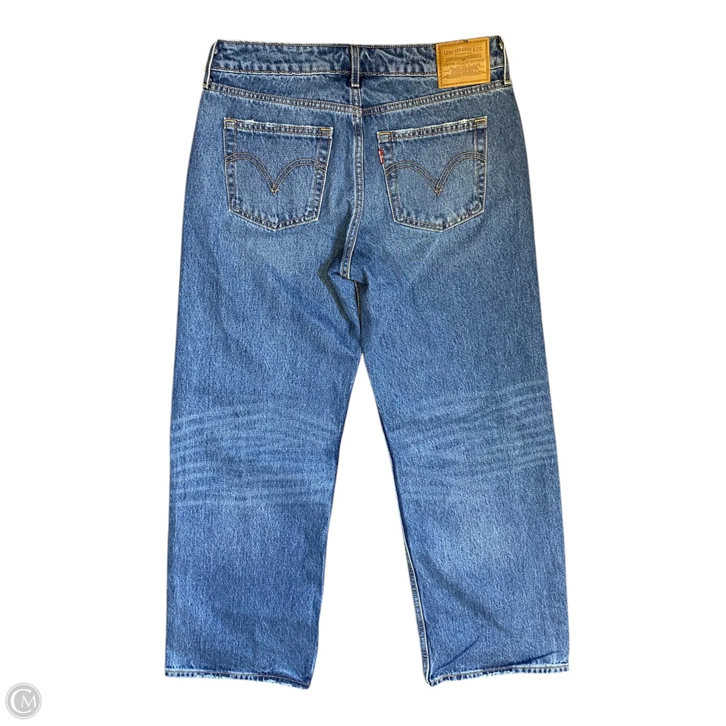 Jeans Straight By Levis In Blue Denim, Size: 4