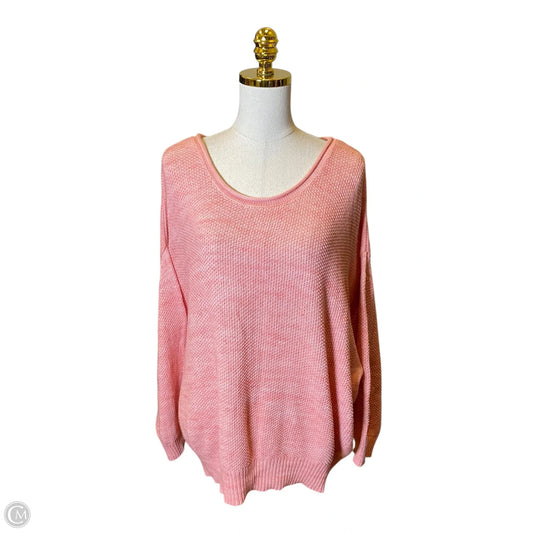 Sweater By Terra & Sky In Pink, Size: 1x