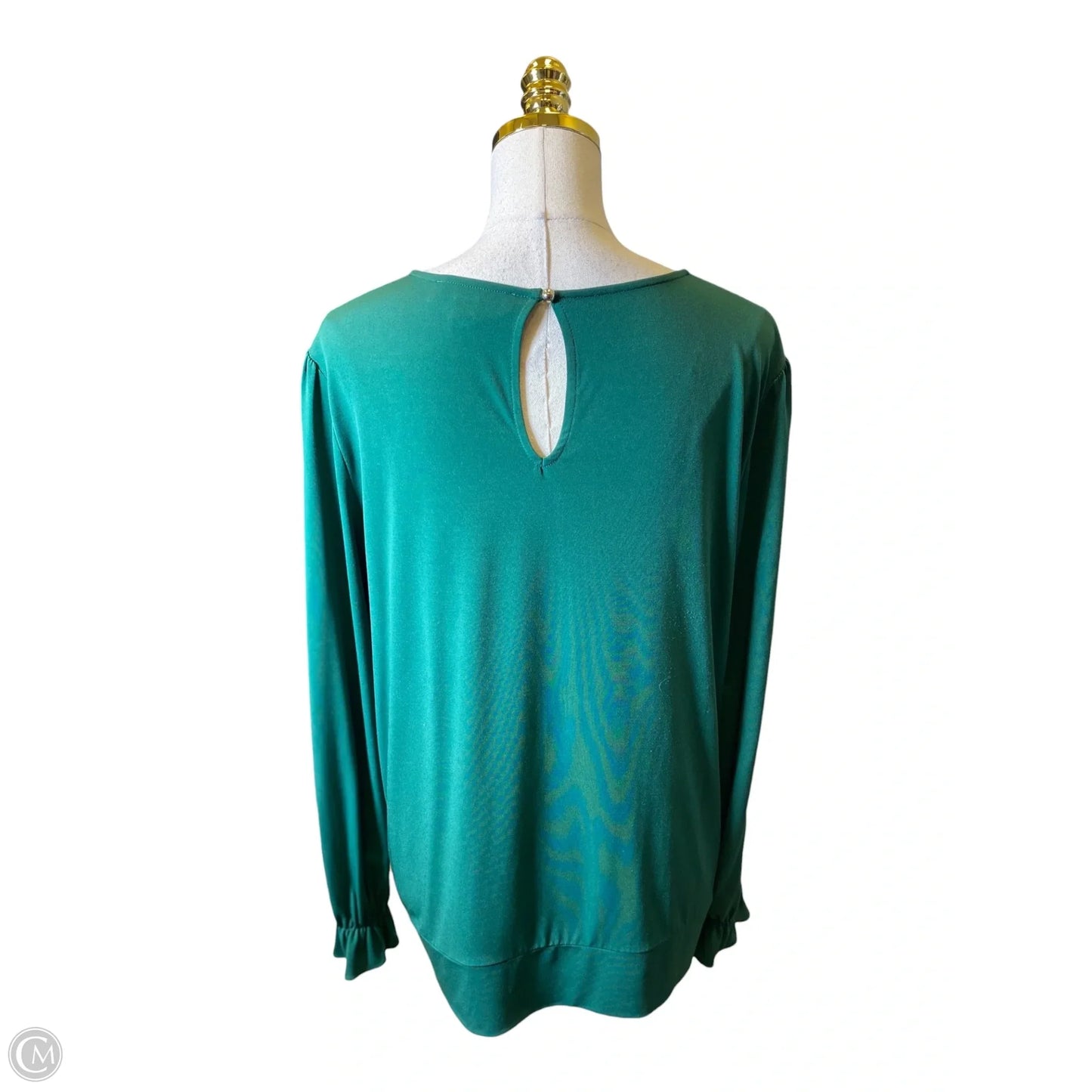 Blouse Long Sleeve By Michael By Michael Kors In Green, Size: Xl