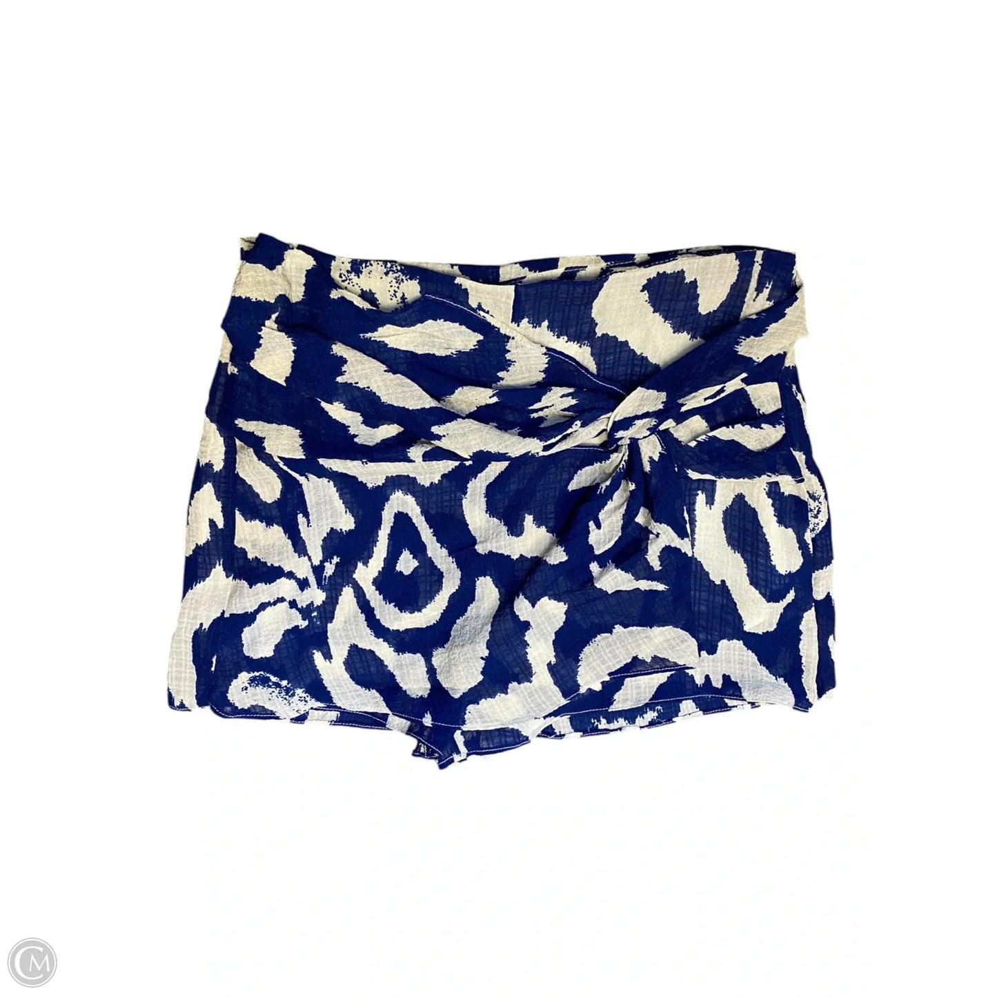 Skort By Cider In Blue & Cream, Size: M
