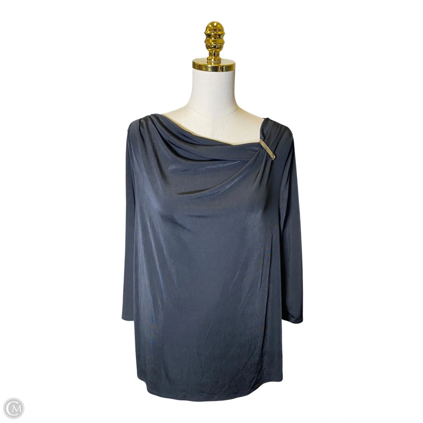 Blouse Long Sleeve By Easywear By Chicos In Black, Size: Xl