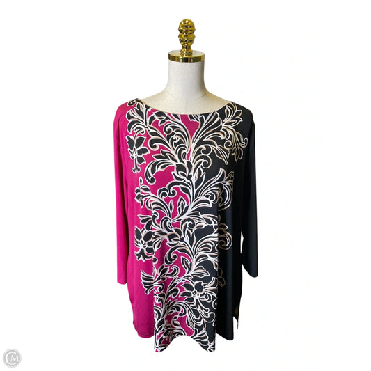Blouse Long Sleeve By Jm Collections In Multi-colored, Size: Xl