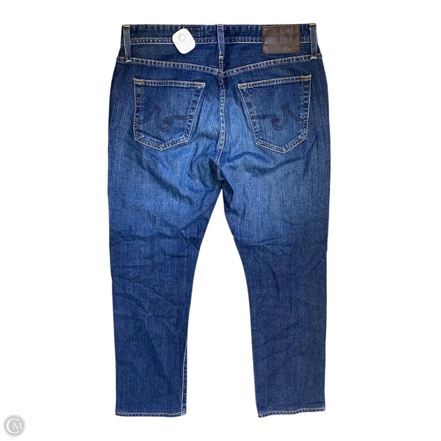 Jeans Straight By Adriano Goldschmied In Blue Denim, Size: 14