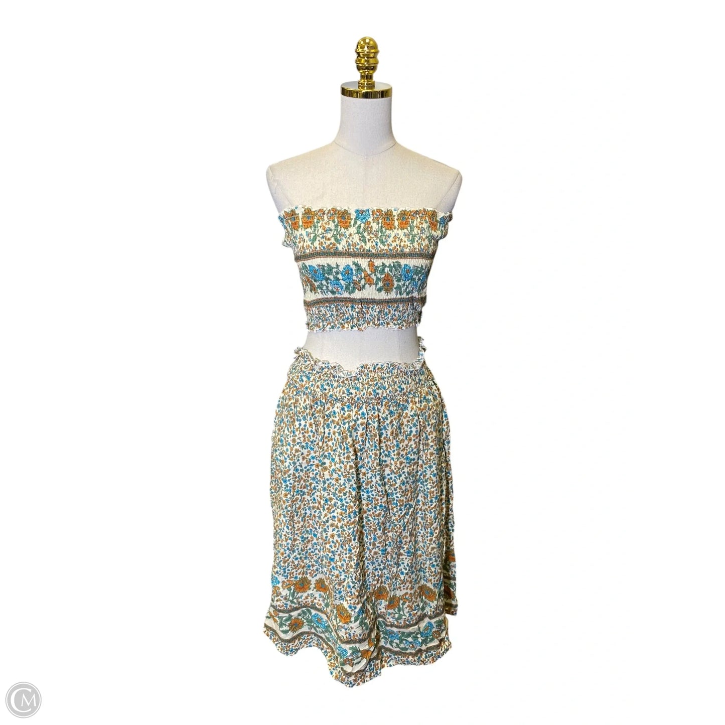 Top 2pc Sleeveless By Angashion In Floral Print, Size: M