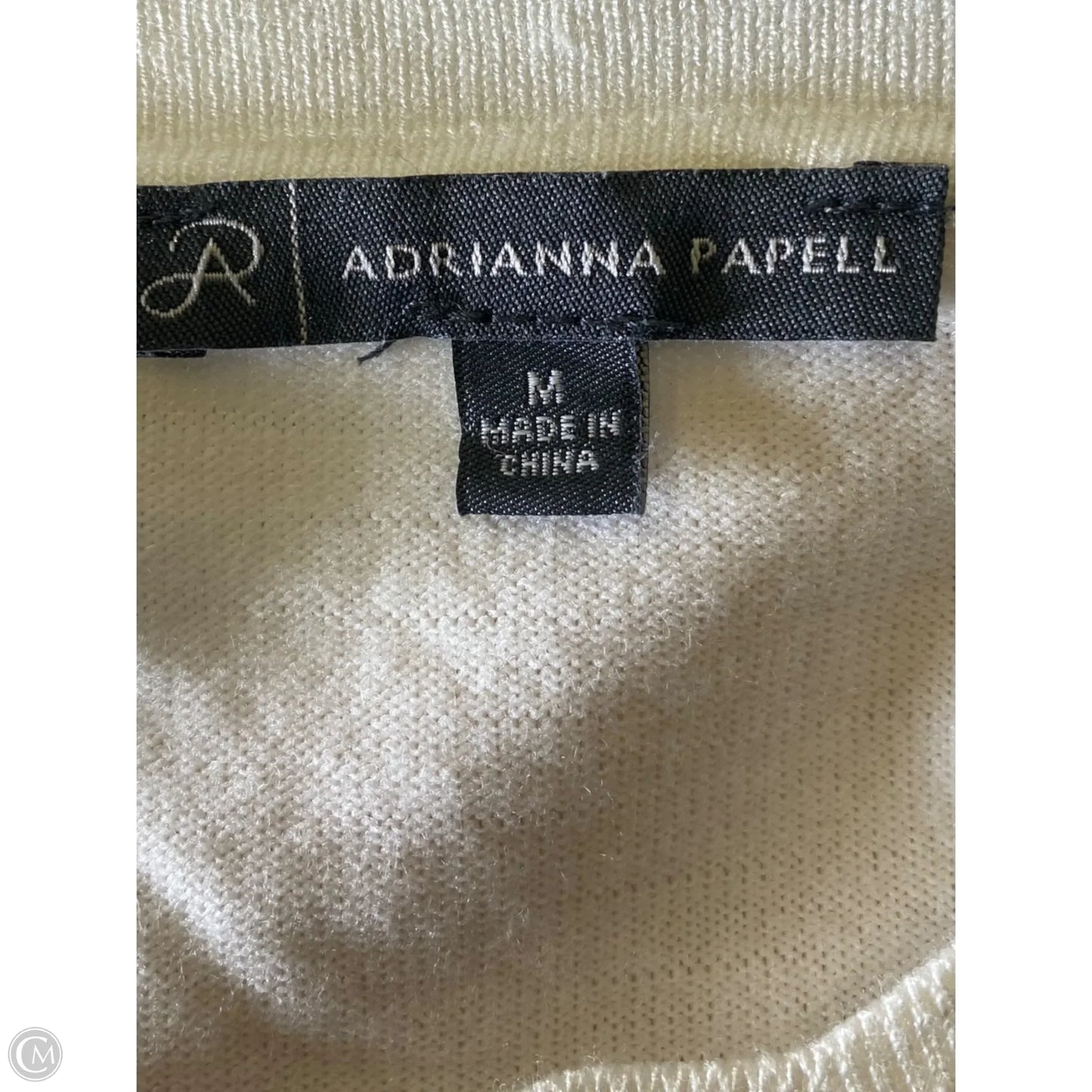 Blouse Short Sleeve By Adrianna Papell In White, Size: M