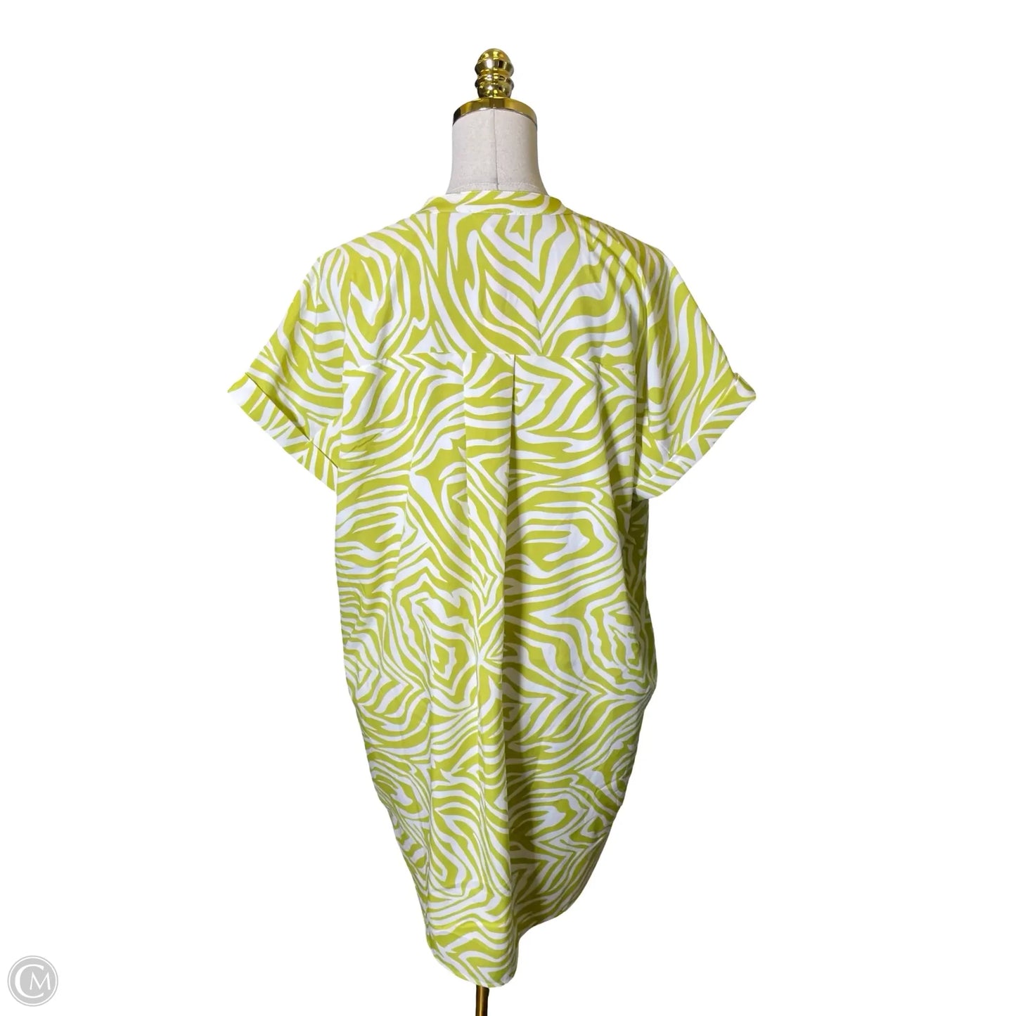 Dress Casual Short By Entro In Green & White, Size: M