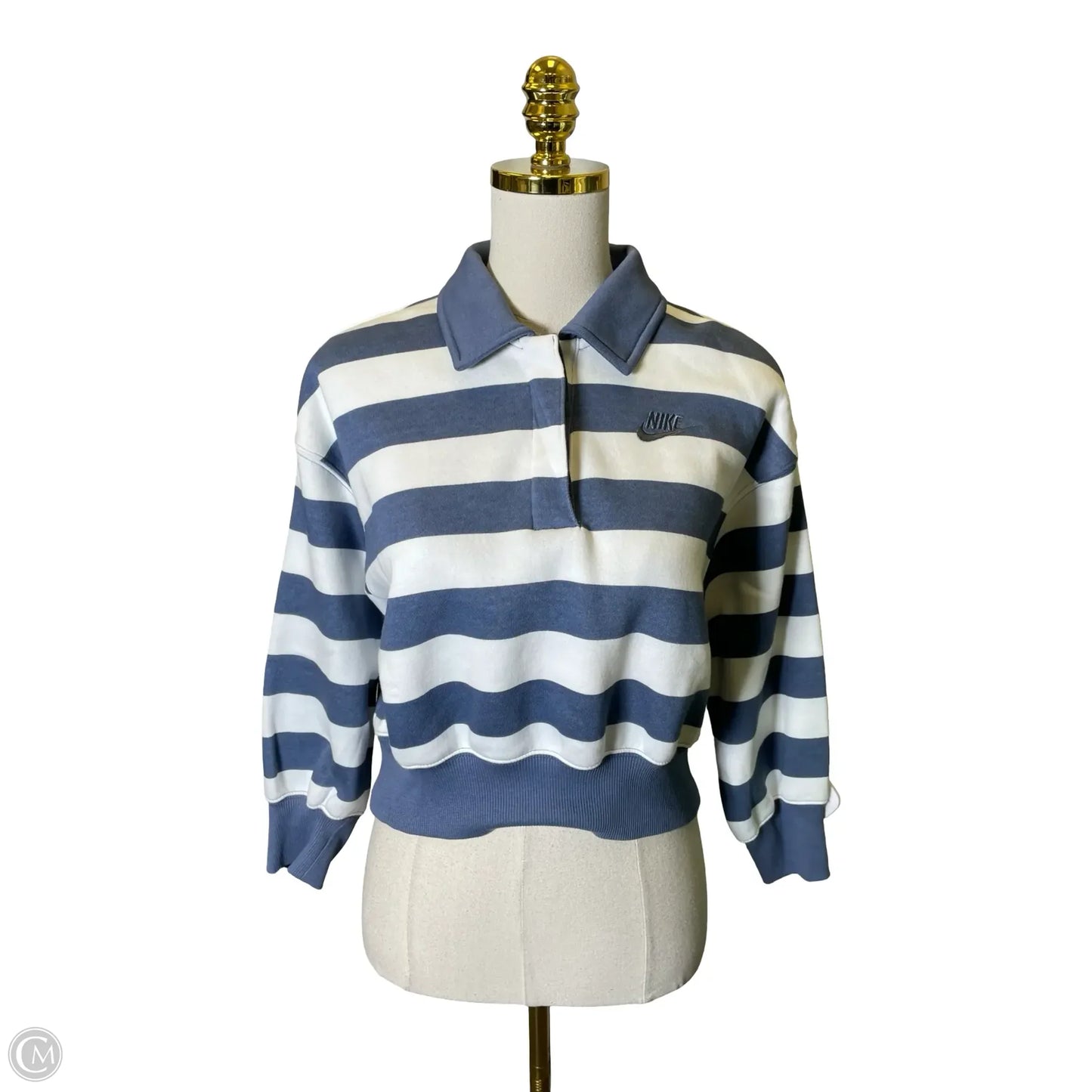Sweatshirt Collar By Nike In Striped Pattern, Size: Xs
