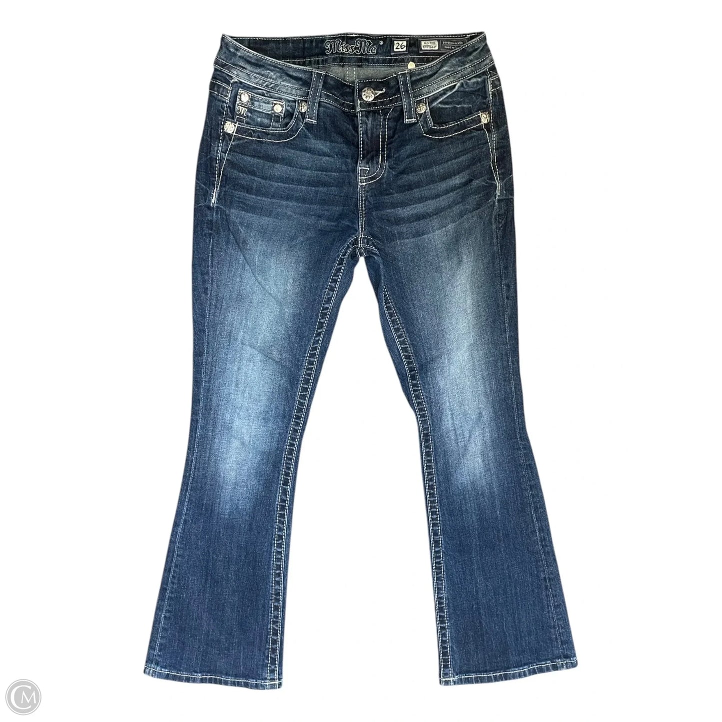 Jeans Boot Cut By Miss Me In Blue Denim, Size: 2