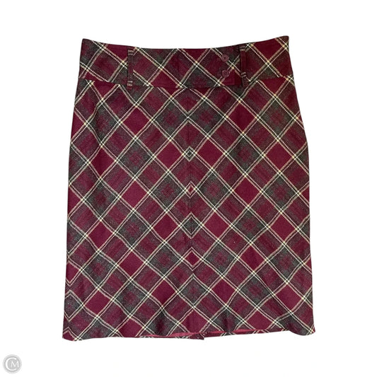 Skirt Midi By Ann Taylor In Plaid Pattern, Size: 10