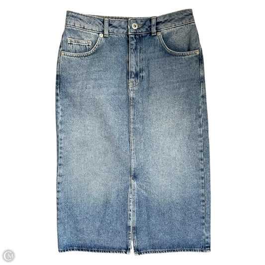 Skirt Midi By Clothes Mentor In Blue Denim, Size: Xs