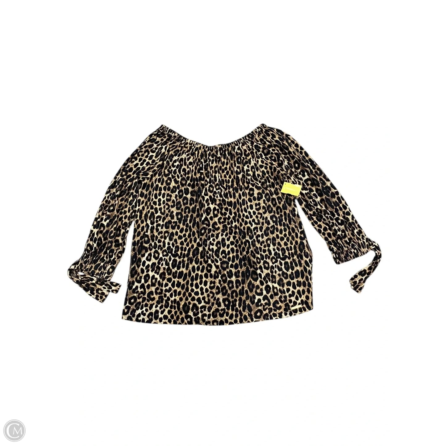 Blouse Long Sleeve By Michael By Michael Kors In Animal Print, Size: 1X