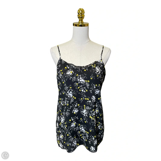 Tank Top Designer By Vera Wang In Floral Print, Size: L