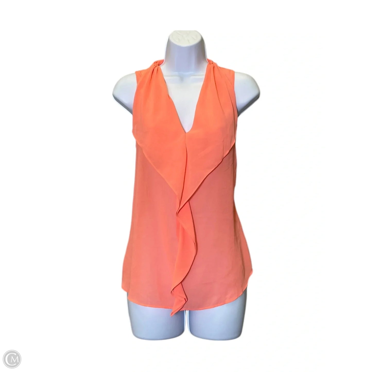 Blouse Designer By Vera Wang In Peach, Size: S