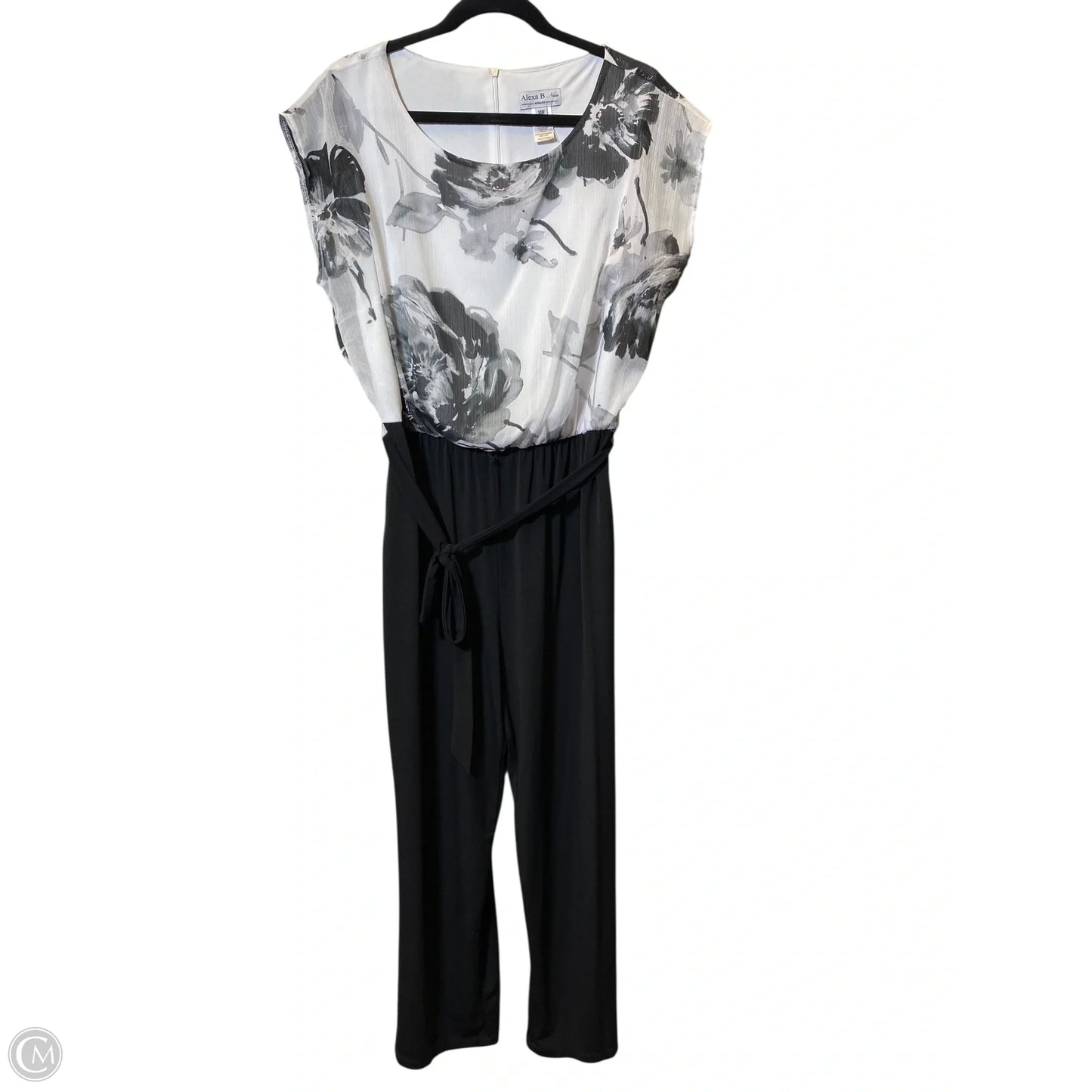 Jumpsuit By Clothes Mentor In Black & White, Size: 14
