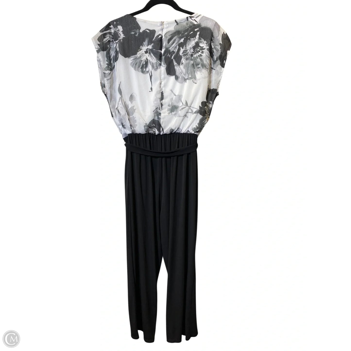 Jumpsuit By Clothes Mentor In Black & White, Size: 14