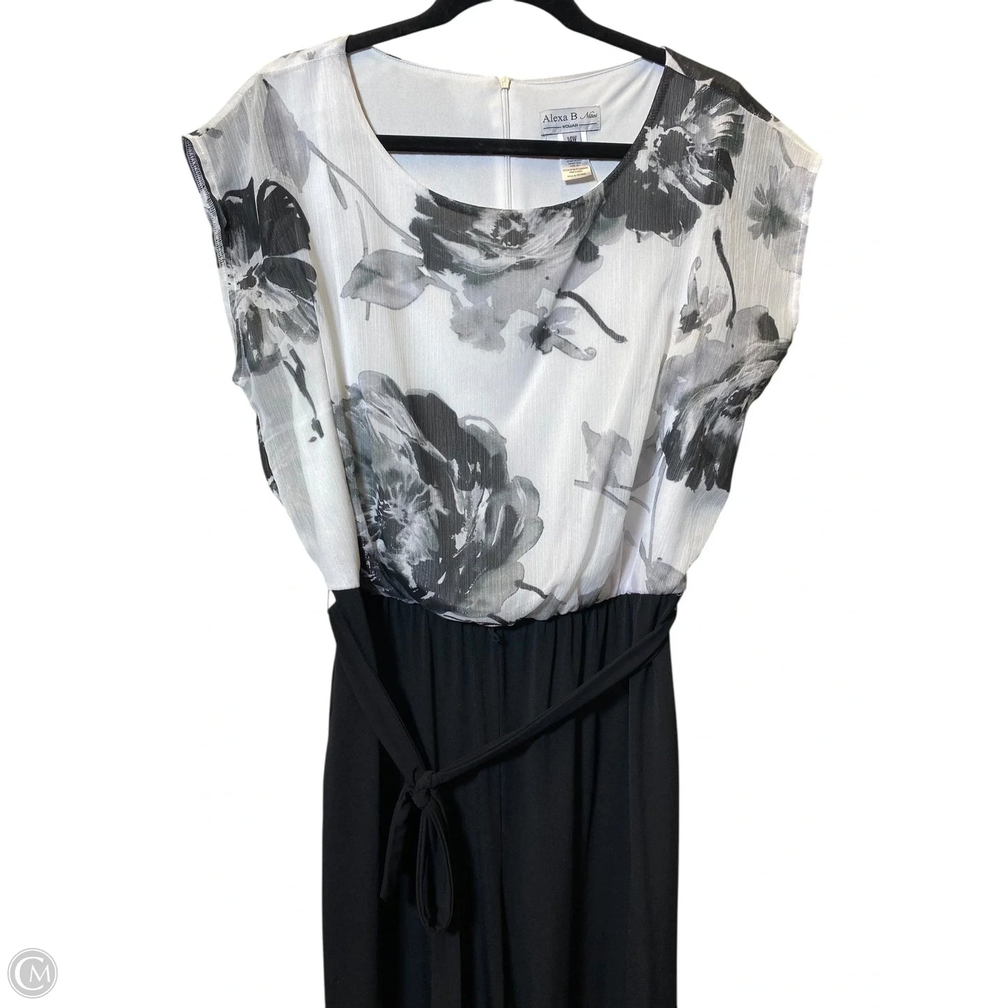 Jumpsuit By Clothes Mentor In Black & White, Size: 14