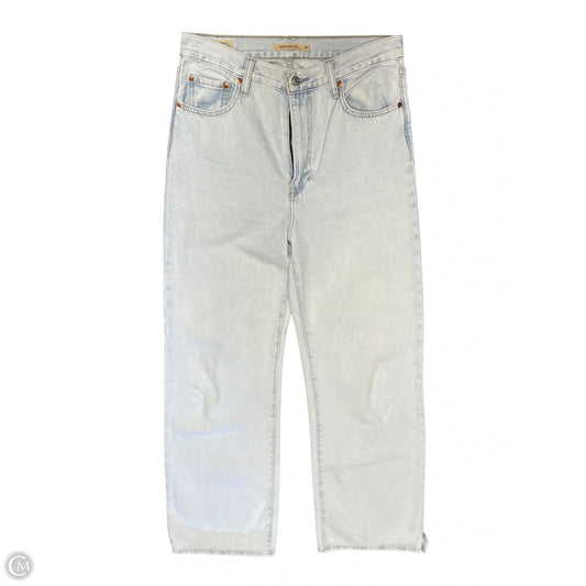Jeans Wide Leg By Levis In Blue Denim, Size: 8
